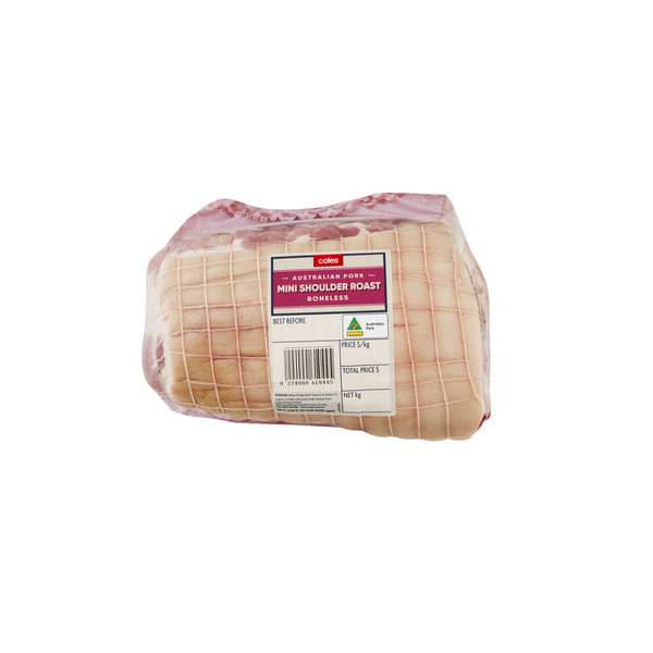 Buy Coles Pork Mini Shoulder Roast Boneless Approx. 1kg | Coles