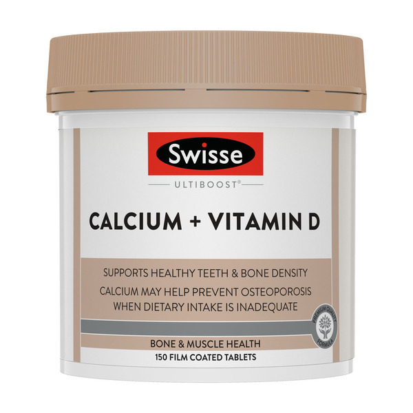Swisse Ultiboost Calcium + Vitamin D For Bone Health Support