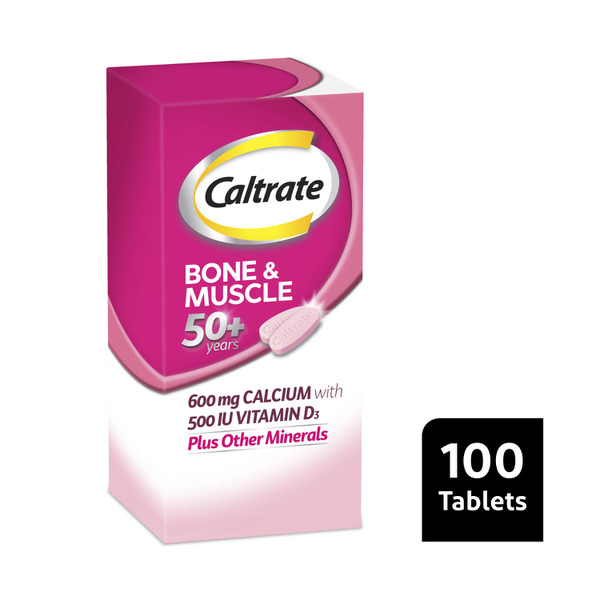 Caltrate Bone & Muscle Calcium with Vitamin D3 100 Tablets