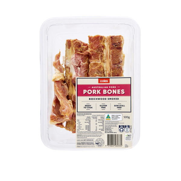 Coles Pork Bones Smoked | 500g