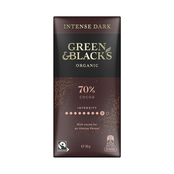 Buy Green & Black's Organic 70% Dark Chocolate Block 90g | Coles