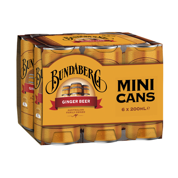Calories in Bundaberg Brewed Ginger Beer 6X200mL