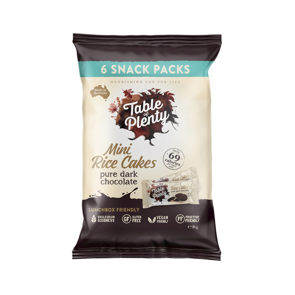 Table Of Plenty Snackpack Dark Chocolate Mini Rice Cakes