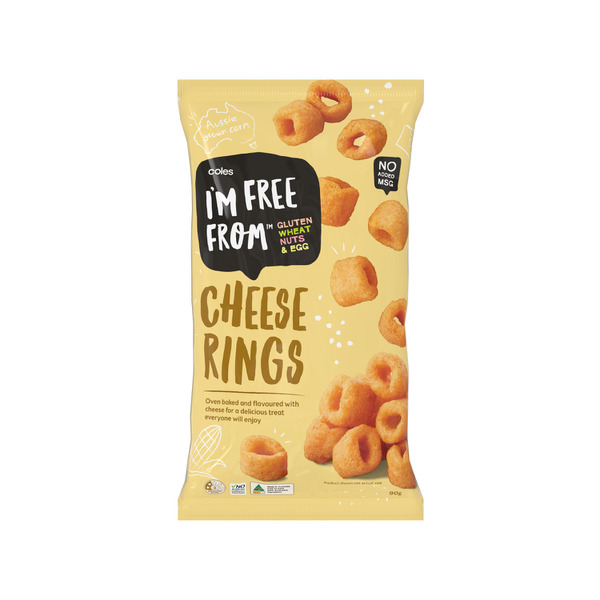 Buy Coles I'M Free From Cheese Rings 90g | Coles