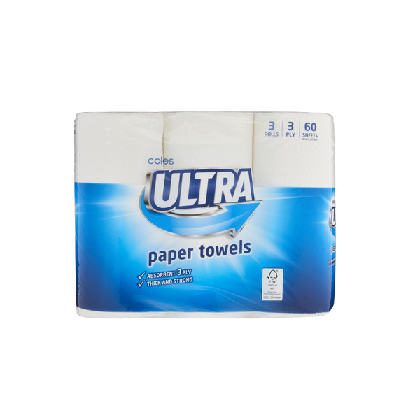 Coles Ultra Paper Towel 3 Ply | 3 pack