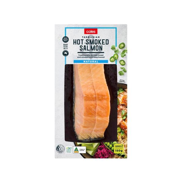 Buy Coles Hot Smoked Salmon Natural 150g Coles 0540