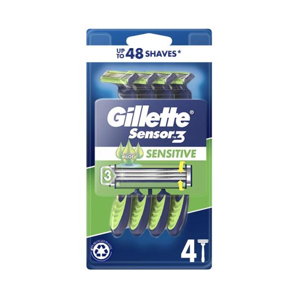 Gillette Sensor 3 Sensitive Disposable Razors 4 pack