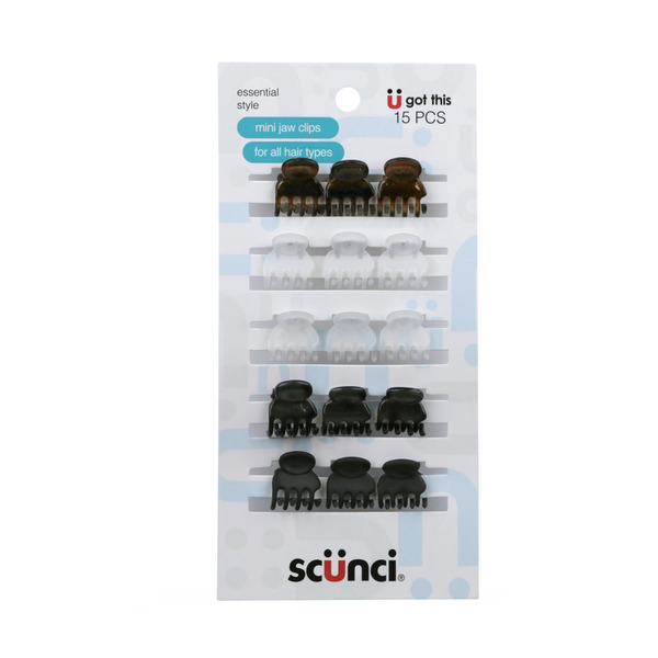 Scunci Mini Jaw Clips 15 pieces