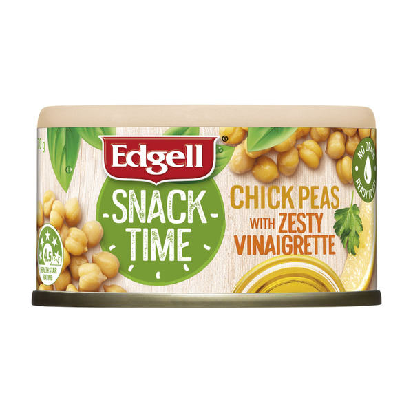 Edgell Snack Time Chick Peas With Zesty Vinaigrette