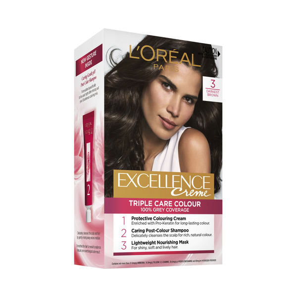 L'Oreal Paris Excellence 3 Darkest Brown Hair Colour