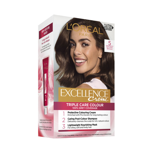 Buy L'Oreal Paris Excellence 5 Brown Hair Colour 1 pack | Coles