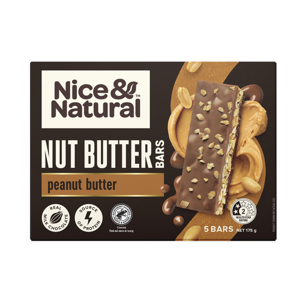 Nice & Natural Peanut Butter With Real Milk Chocolate 5 Bars