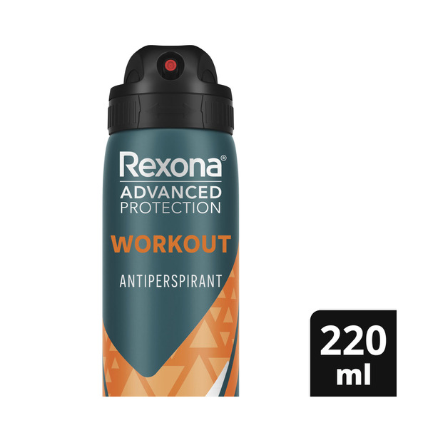 Rexona Men Aerosol Advanced Workout Antiperspirant Deodorant | 220mL