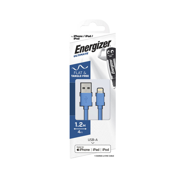 Energizer iPhone Cable Flat Asst 1.2m