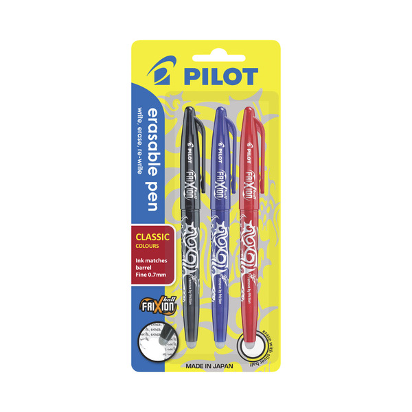 Pilot Frixion Ball Pen Black/Blue/Red