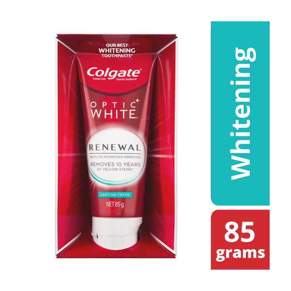 Colgate Optic White ReneWal Lasting Fresh Teeth Whitening Toothpaste With 3% Hydrogen Peroxide