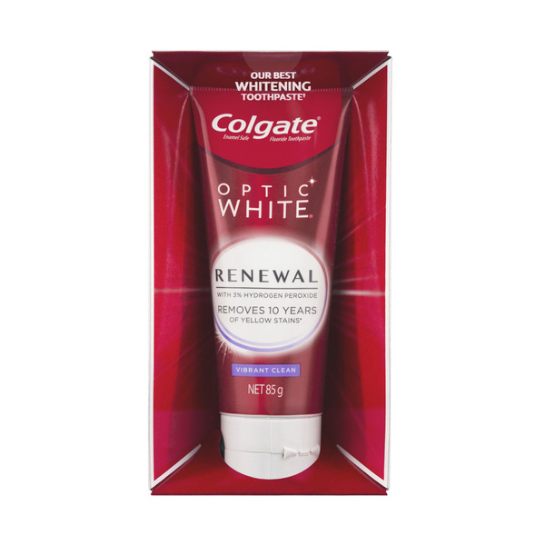 Colgate Optic White ReneWal Vibrant Clean Teeth Whitening Toothpaste With 3% Hydrogen Peroxide
