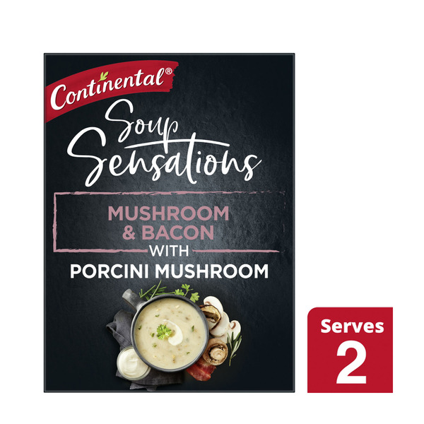 Continental Sensation Mushroom Bacon Soup Serves 2