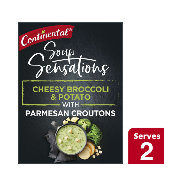 Continental Sensation Cheesy Broccoli & Potato Soup Serves 2