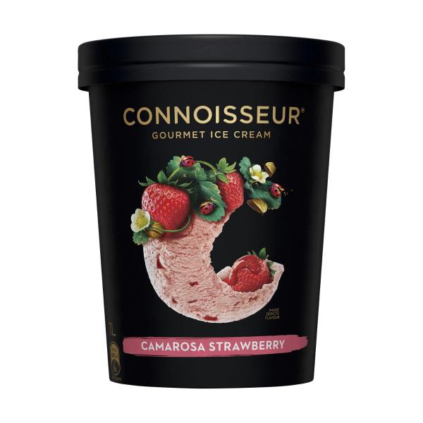 Connoisseur Camarosa Strawberry Ice Cream 1L