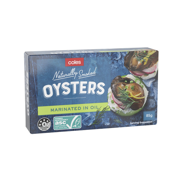 Calories in Coles Smoked Oysters In Oil