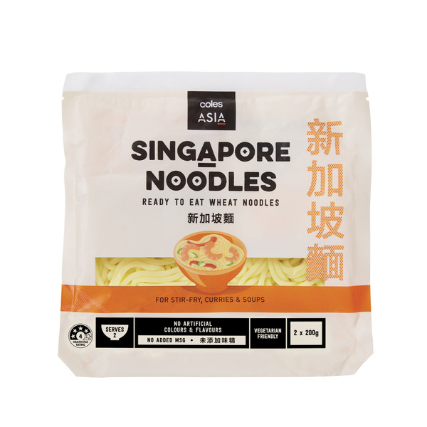 Calories in Coles Asia Singapore Noodles