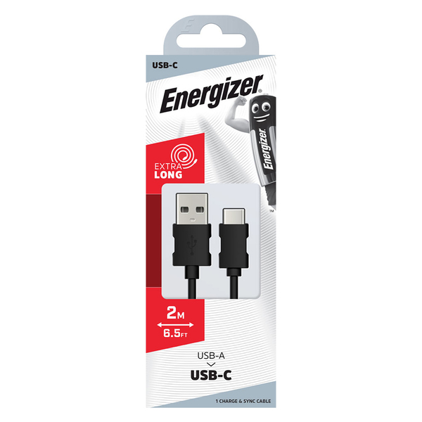 Energizer USB C Cable Black 2M