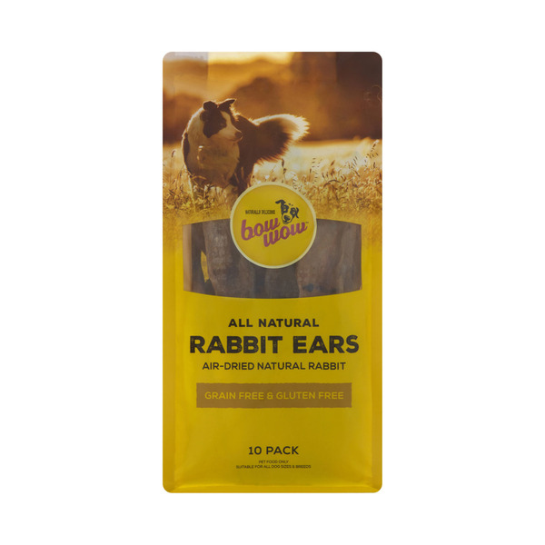Bow Wow All Natural Rabbit Ears Dog Treat | 10 pack
