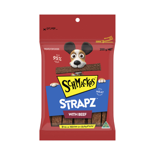 Schmackos Strapz With Beef Dog Treats