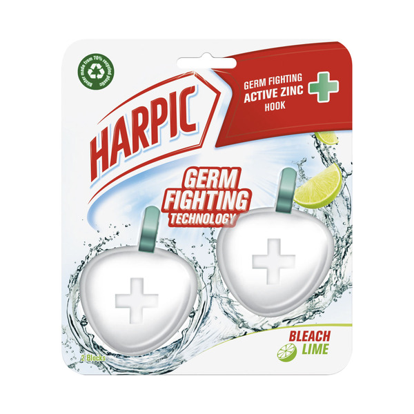 Harpic Germ Fighting Hook Bleach Lime 2 Pack