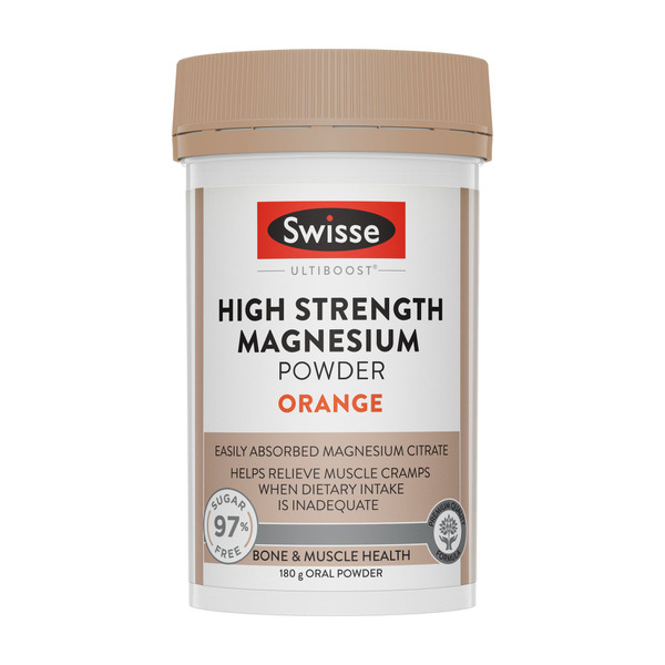 Swisse Ultiboost High Strength Magnesium Powder Orange to Support Muscle Health