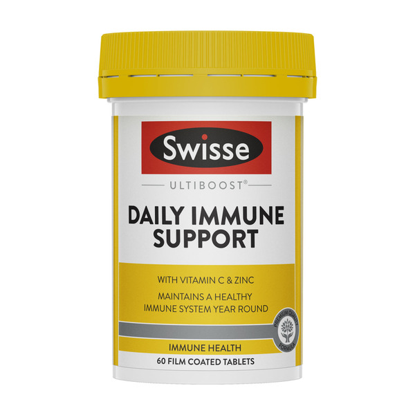 Swisse Ultiboost Daily Immune Support Maintains a Healthy Immune System Year Round 60 Tablets