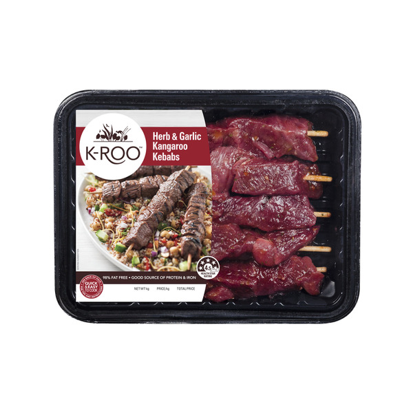 Buy K Roo Kangaroo Herb And Garlic Kebab 360g Coles