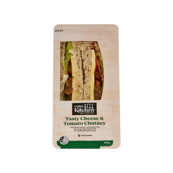Buy Coles Kitchen Cheese And Tomato Chutney Sandwich 205g | Coles