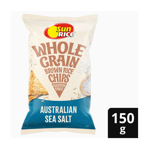 Sunrice Brown Rice Chips Sea Salt