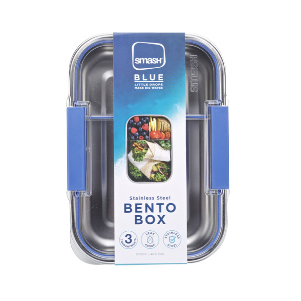 Smash Blue Stainless Steel Bento Box 1300mL