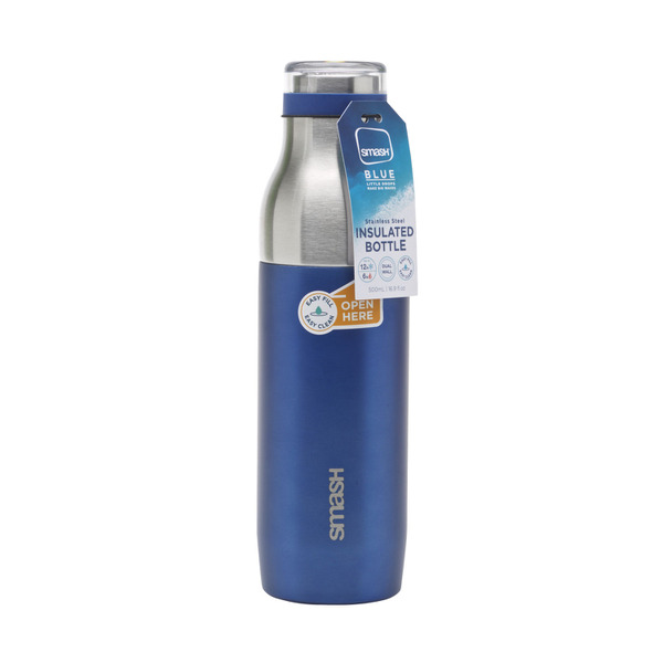 Smash Blue Stainless Steel Insulated Bottle 500mL