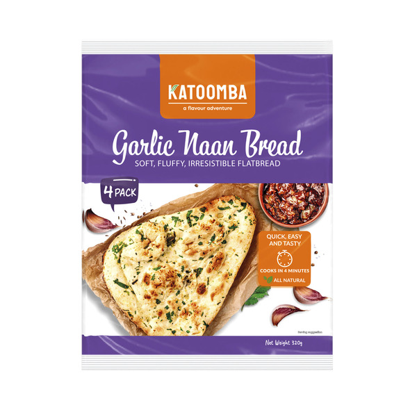 Katoomba Garlic Naan 4 Pack