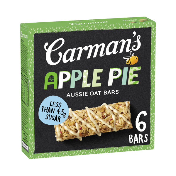 Carman's Aussie Oat Muesli Bars Apple Pie 6 Pack