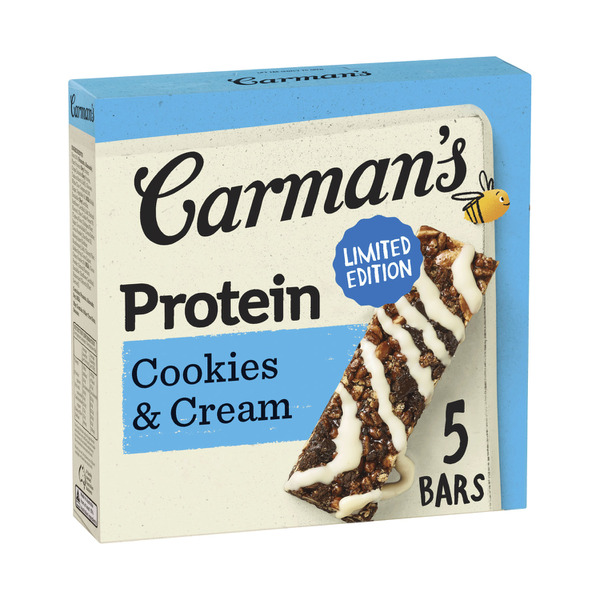 Carman's Cookies & Cream Protein Bars 5 Pack