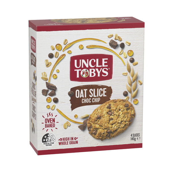 Calories in Uncle Toby's Nutritious Snacks Oat Slice Chocolate Chip