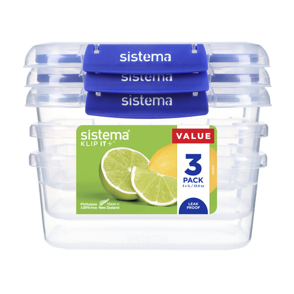 Sistema Plus Rectangle Containers 1 Litre