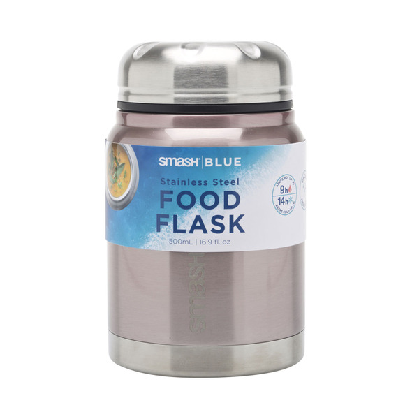 Smash Blue Stainless Steel Food Flask 500mL