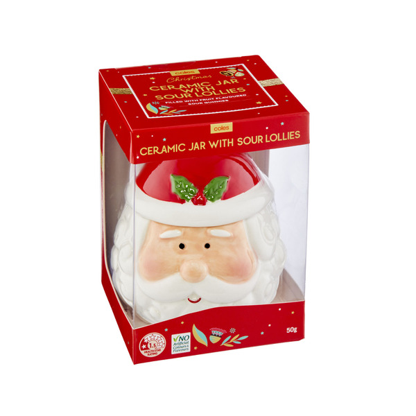 Buy Coles Christmas Ceramic Lolly Jar 50g | Coles