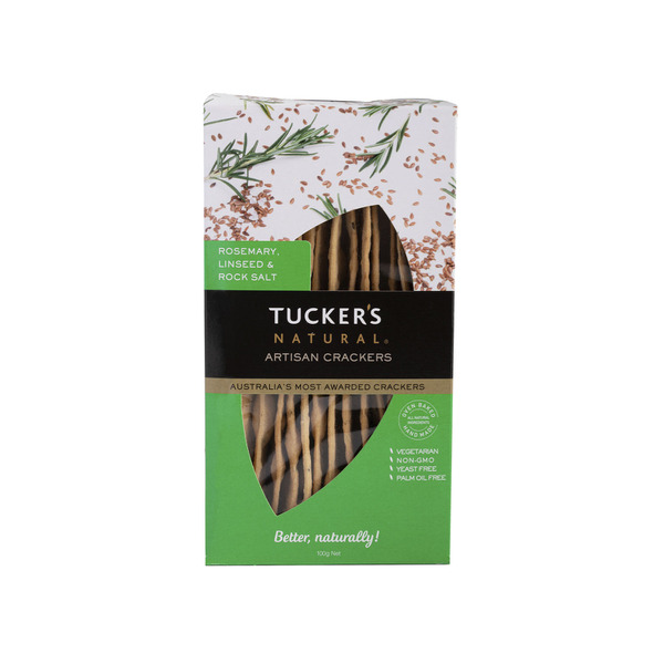 Tuckers Natural Artisan Cracker Rye Rosemary