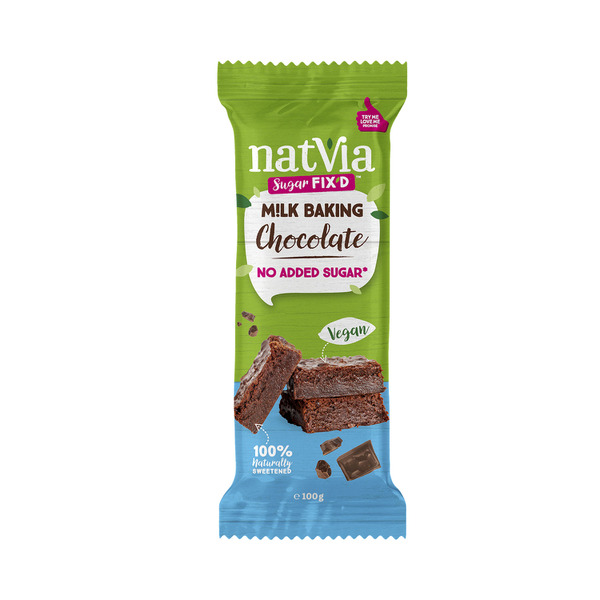 Calories in Natvia Baking Chocolate Block Milk