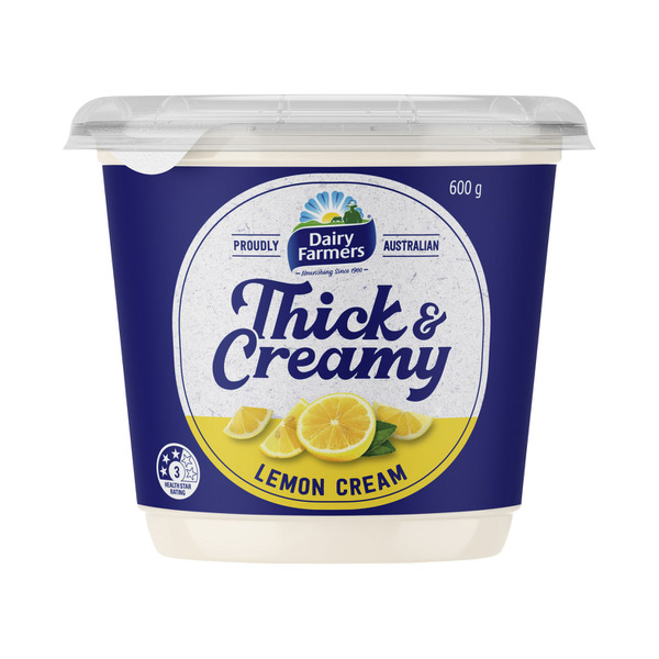 Buy Dairy Farmers Thick & Creamy Yoghurt Lemon 600g | Coles