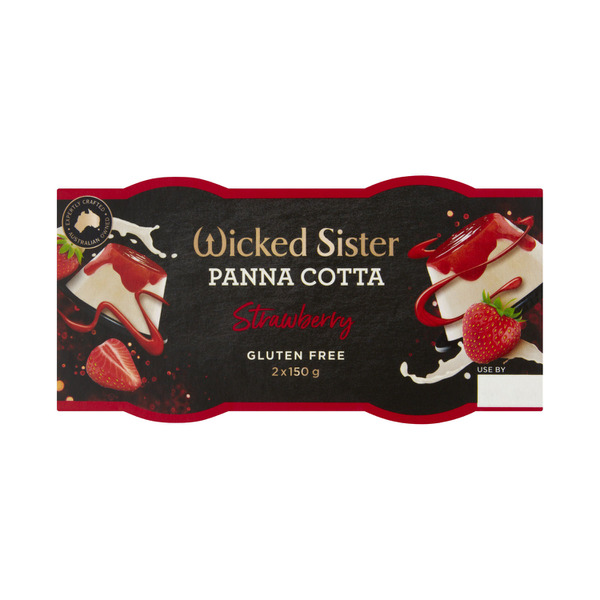 Wicked Sister Strawberry Panna Cotta 2X150G