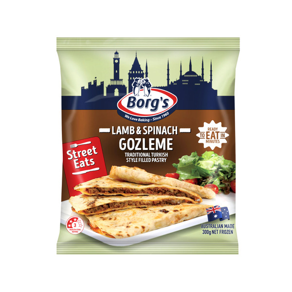 Borg's Gozleme Lamb & Spinach