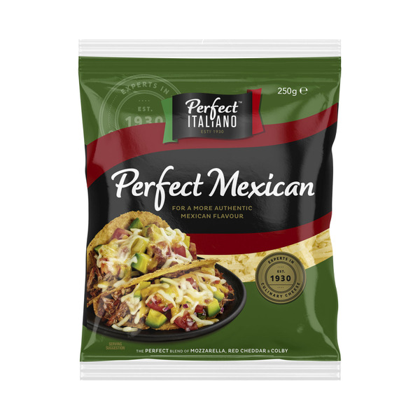 Calories In Perfect Italiano Mexican Cheese Blend Grated Calcount